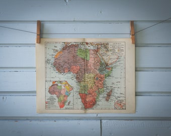1936 Vintage Map of Africa