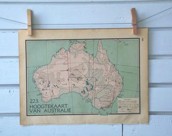 1941 Vintage Australia Map