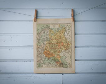 1937 Vintage Map of Russia