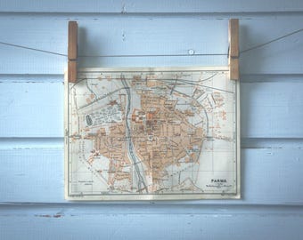 1926 Vintage Map of Parma