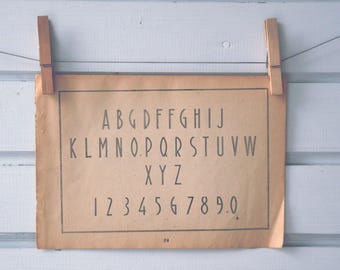 1949 Vintage Font Illustration