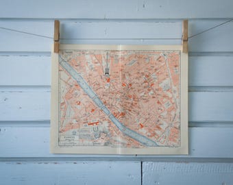 1907 Vintage Map of Florence