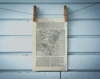 1907 Vintage Singapore Map