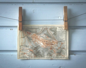 1926 Vintage Assisi Map