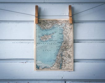 1934 Vintage East Mediterranean Map