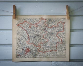 1907 Vintage Brandenburg Map