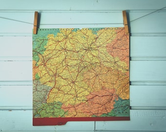1964 Vintage Germany Map