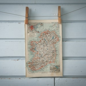 1907 Vintage Karte von Irland