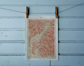 1971 Vintage Vranje & Surroundings Map
