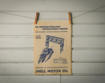 1930 Vintage Shell Advertisement Illustration