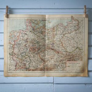 1904 Vintage Map of Germany