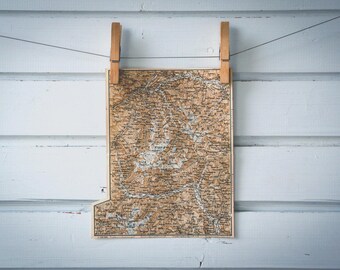 1876 Vintage Ötztal & Stubai Alps Map
