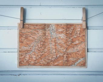 1903 Vintage South Allgäu Alps Map