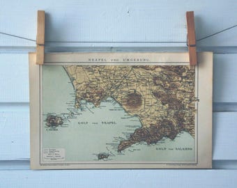 1894 Vintage Naples & Surroundings Map