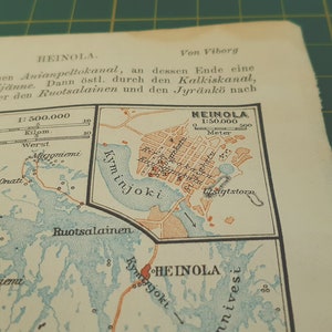 1912 Vintage Heinola & Surroundings Map image 7