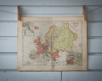 1870 Vintage Map of Europe