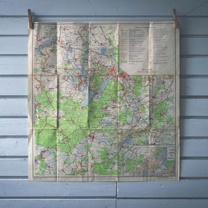 Carte vintage de Potsdam et ses environs des années 1970
