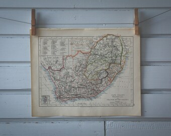 1907 Vintage South Africa Map