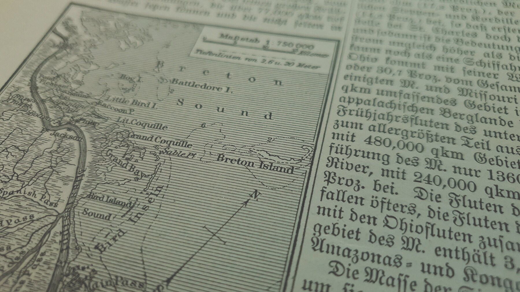 1907 Vintage Mississippi Delta Map
