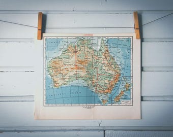 1967 Vintage Australia Map