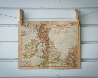 1890 Vintage UK & Ireland Map