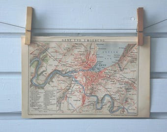 1894 Vintage Geneva Map