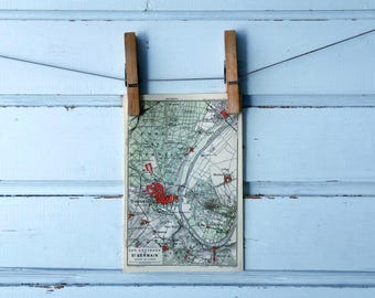 1909 Vintage Saint-Germain-en-Laye Map