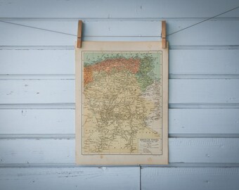 1937 Vintage Algeria Map