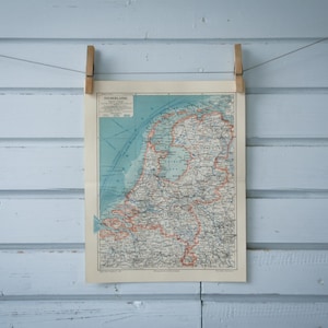 Carte des Pays-Bas vintage 1907