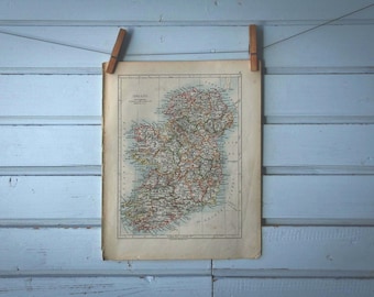 1892 Vintage Map of Ireland