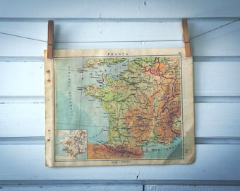 1924 Vintage Map of France