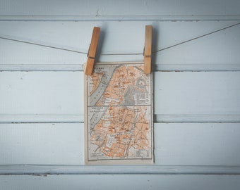 1910 Vintage Vienne & Valence Map