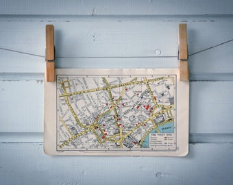 1950s Vintage Map of the West End