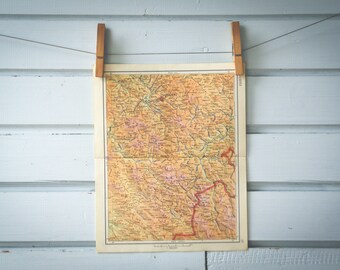 1961 Vintage Southeast Bosnia Map