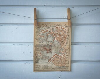 1906 Vintage Toulon Map
