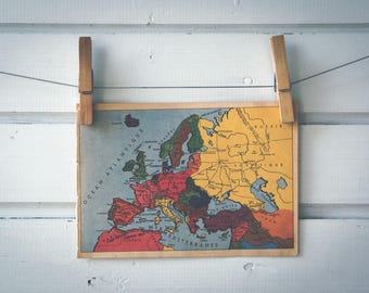1942 Vintage Map of Europe