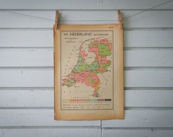 1941 Vintage Map of the Netherlands