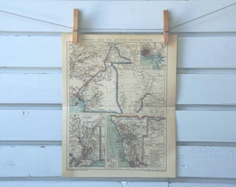 1894 Vintage West Africa Map