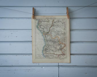 1901 Vintage Angola Map
