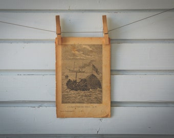 1920s Vintage Moon Projectile Illustration
