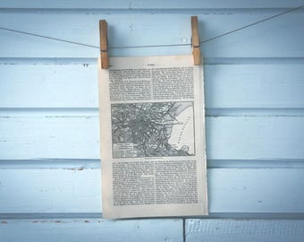 1907 Vintage Map of Dublin