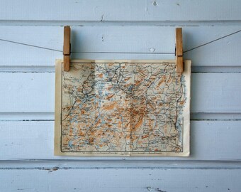 1905 Vintage Adirondack Mountains Map