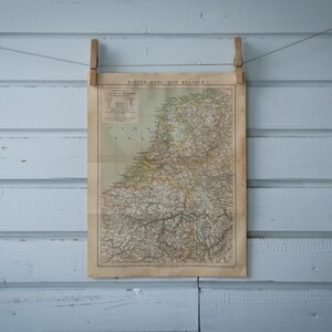 Carte des Pays-Bas vintage 1887