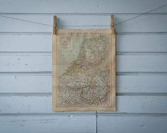 1887 Vintage Map of the Netherlands