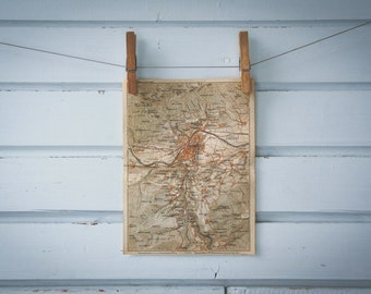 1911 Vintage Innsbruck & Surroundings Map