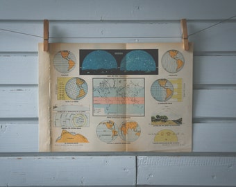 1946 Vintage World Map