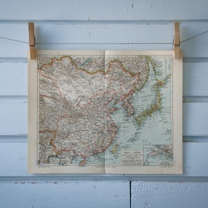 1907 Vintage East Asia Map