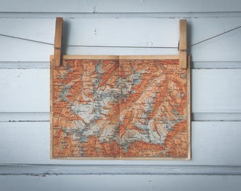 1903 Vintage Ötztal Alps Map