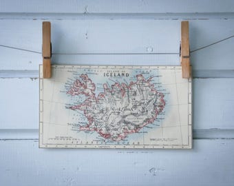 1904 Vintage Map of Iceland