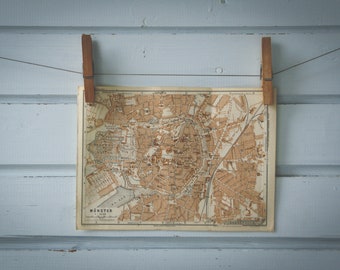1936 Vintage Münster Map